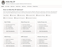 Tablet Screenshot of hide-my-ip.net